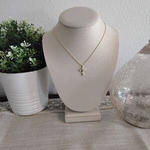 Argento Vivo Gold Necklace with Cross Pendant